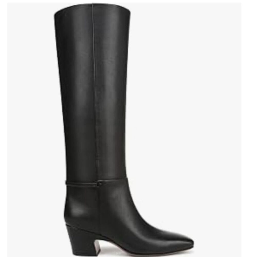 Franco Sarto Women's Sorelina Square Toe Zip Tall Boots Black Size 8 M